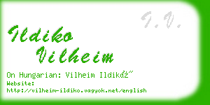 ildiko vilheim business card